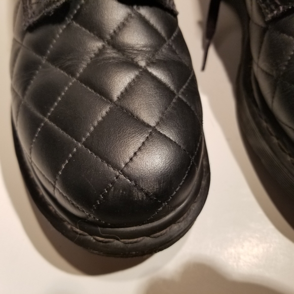 Dr. Martens black Coralie Quilted Combat Boots. - Picture 3 of 9